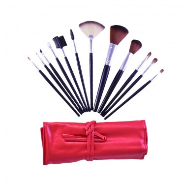 12 Pcs Makeup Brushes Set Eye Shadow Eyebrow Powder Brush with PU Storage for Case for Facial Cosmetic Tools