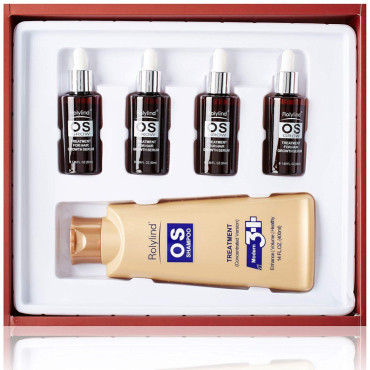 Rolylind OS Treatment for hair loss shampoo & hair growth serum combos- 5 Pcs (Serum­ 4x50ml + Shampoo 1x400ml) 